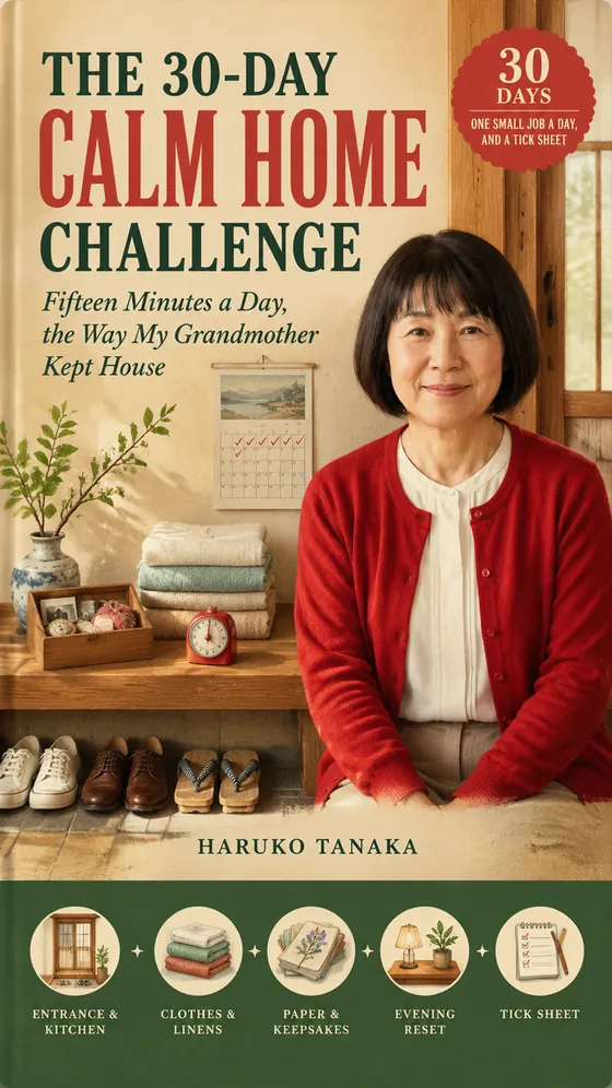 The 30-Day Calm Home Challenge, the workbook, beside it